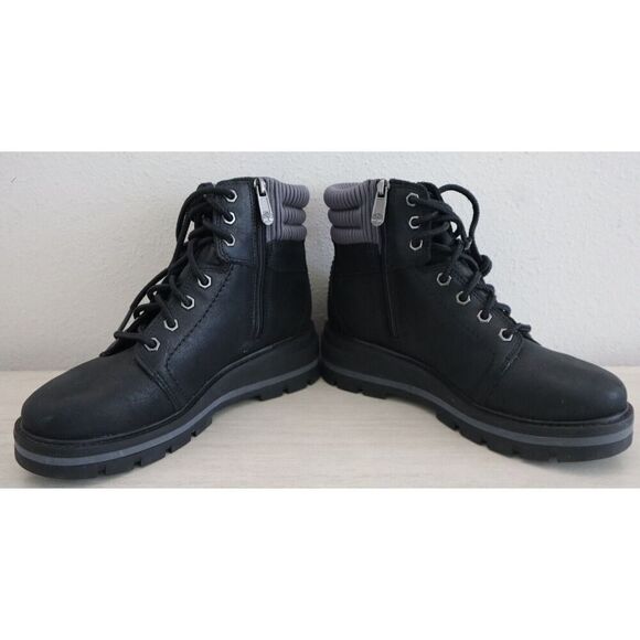 Timberland A2KQZ Women's Sz 6 Black Cervina Valley WR Leather Hiking Boots - Picture 2 of 10